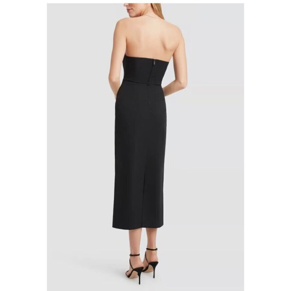 Goop G. Label Elegant Black Strapless Midi Dress - Picture 9 of 10